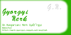 gyorgyi merk business card